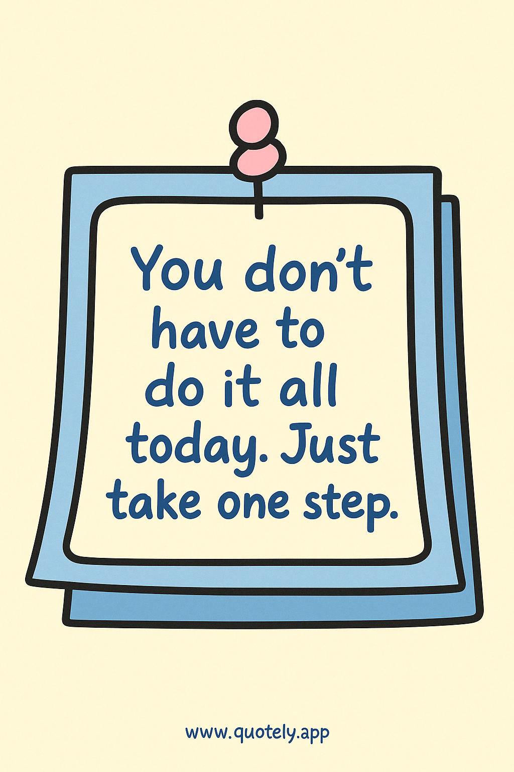 Motivational Message on Colourful Note