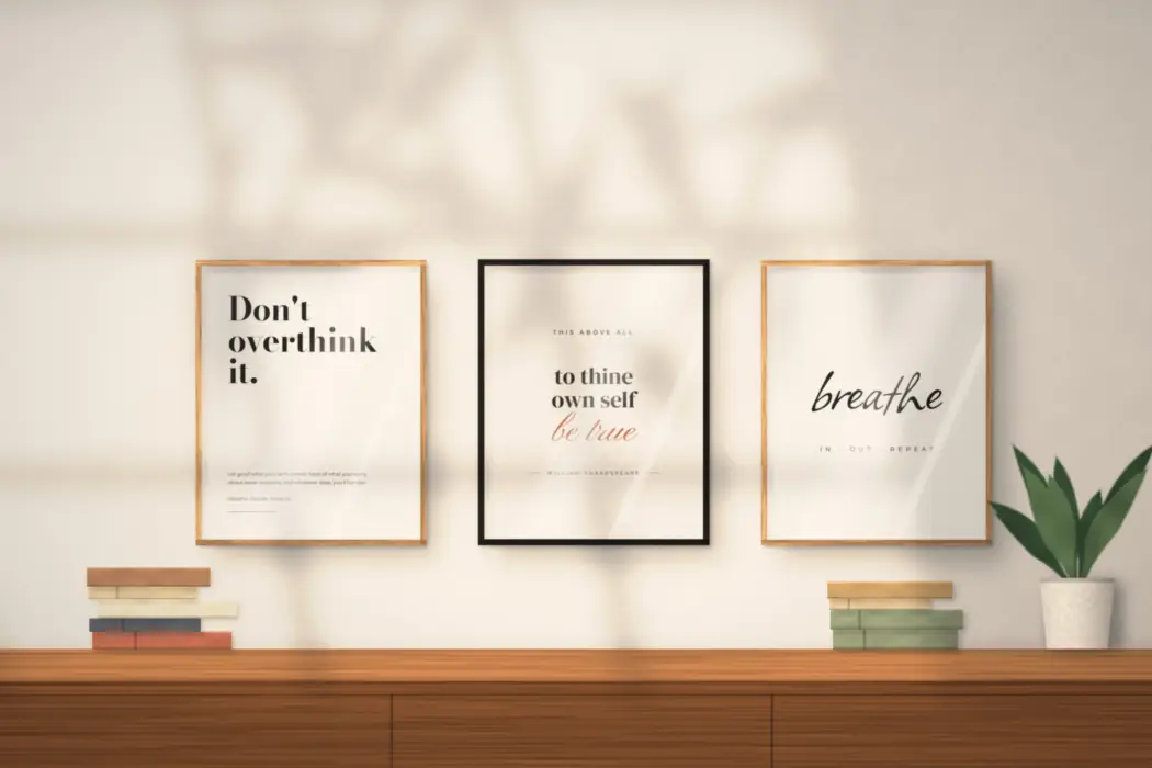 Both print sets framed together as a gallery wall